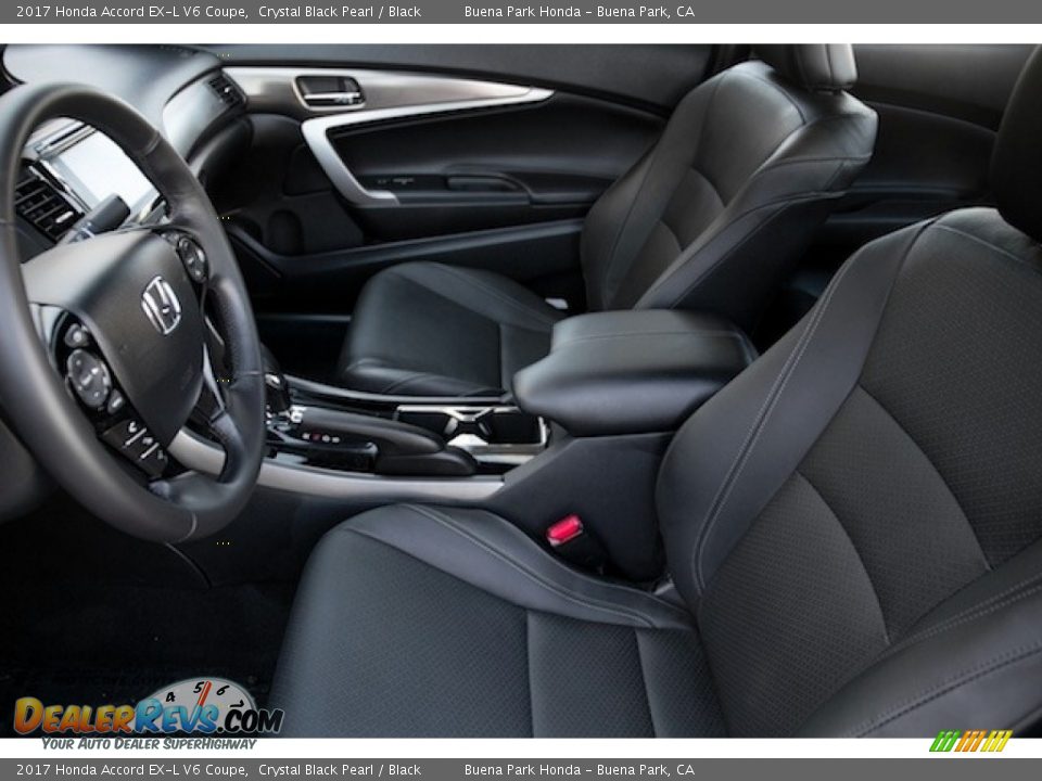 2017 Honda Accord EX-L V6 Coupe Crystal Black Pearl / Black Photo #9