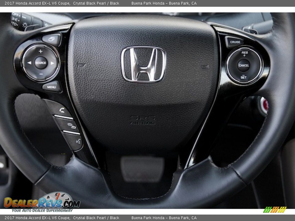 2017 Honda Accord EX-L V6 Coupe Crystal Black Pearl / Black Photo #10