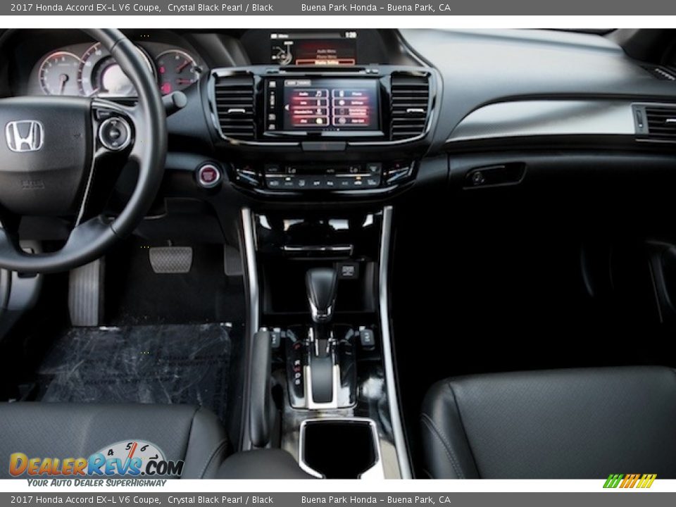 2017 Honda Accord EX-L V6 Coupe Crystal Black Pearl / Black Photo #12