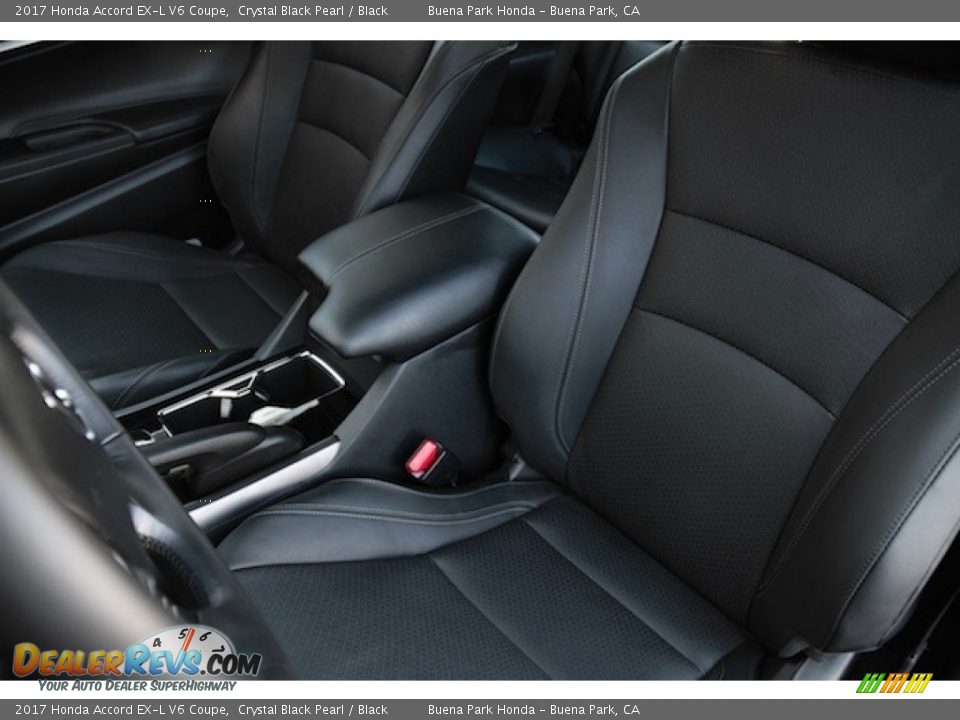 2017 Honda Accord EX-L V6 Coupe Crystal Black Pearl / Black Photo #14