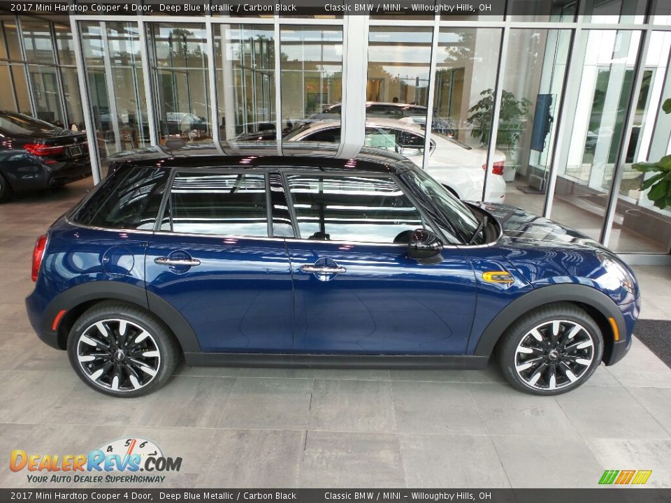 2017 Mini Hardtop Cooper 4 Door Deep Blue Metallic / Carbon Black Photo #1