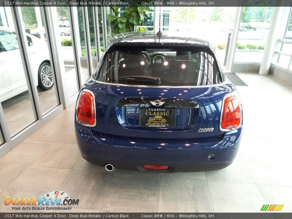 2017 Mini Hardtop Cooper 4 Door Deep Blue Metallic / Carbon Black Photo #3