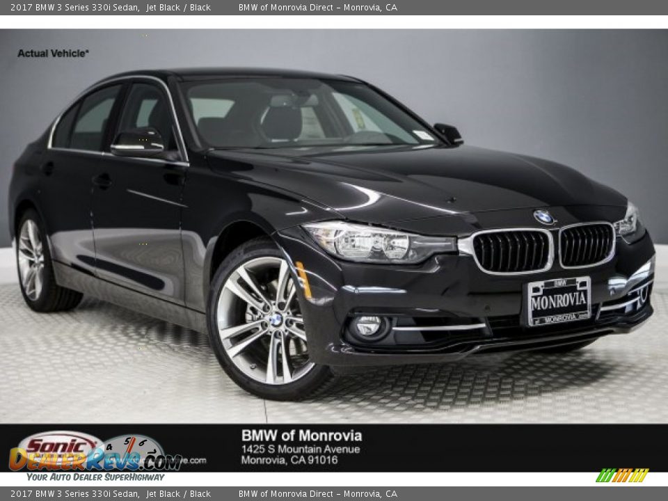 2017 BMW 3 Series 330i Sedan Jet Black / Black Photo #1