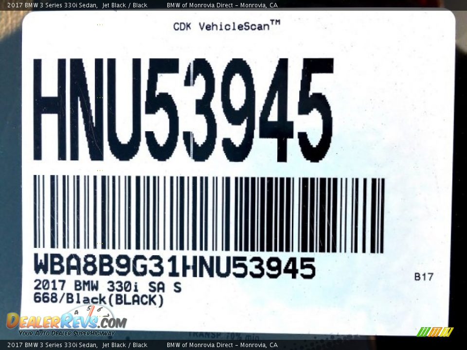 2017 BMW 3 Series 330i Sedan Jet Black / Black Photo #11