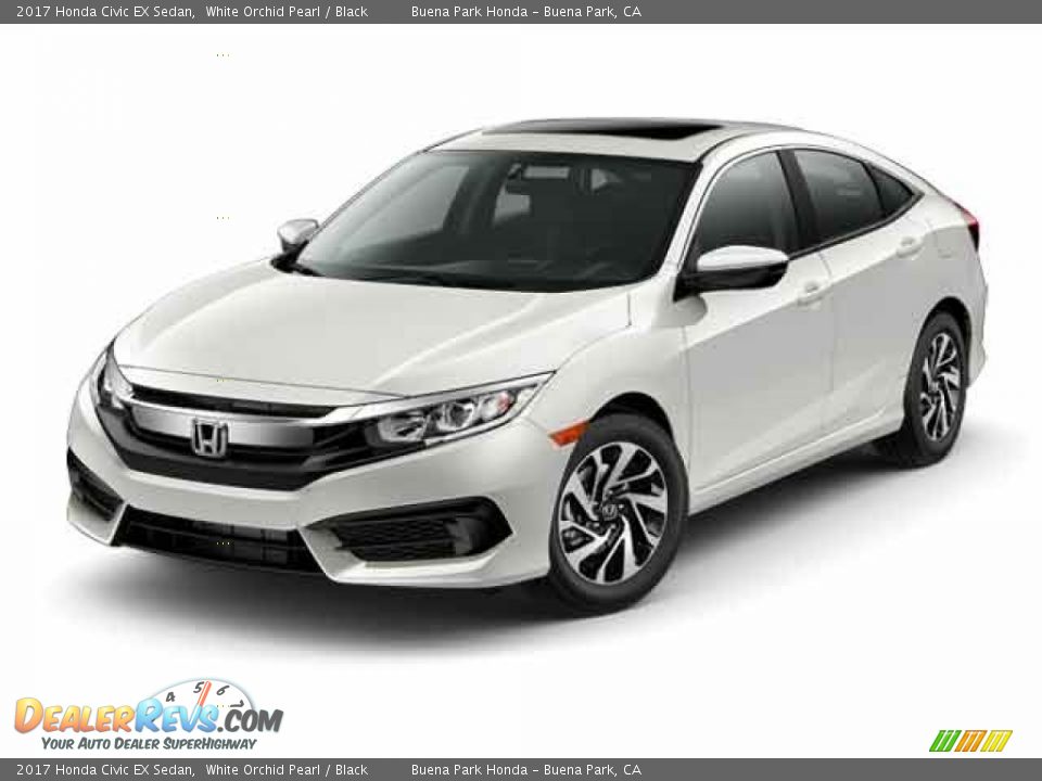 2017 Honda Civic EX Sedan White Orchid Pearl / Black Photo #19