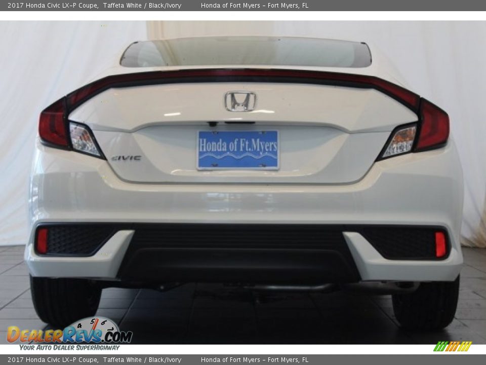 2017 Honda Civic LX-P Coupe Taffeta White / Black/Ivory Photo #6