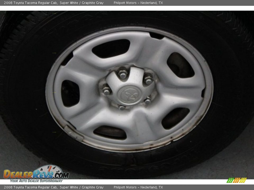 2008 Toyota Tacoma Regular Cab Super White / Graphite Gray Photo #4