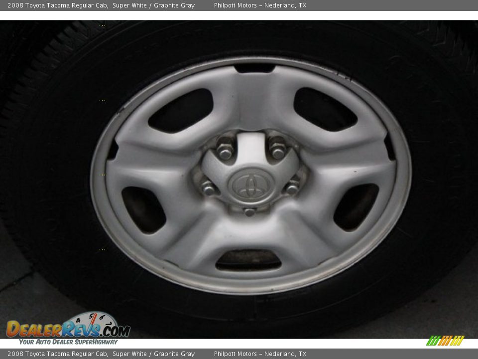 2008 Toyota Tacoma Regular Cab Super White / Graphite Gray Photo #5