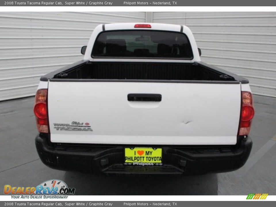 2008 Toyota Tacoma Regular Cab Super White / Graphite Gray Photo #7