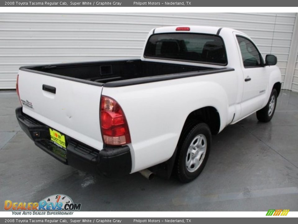 2008 Toyota Tacoma Regular Cab Super White / Graphite Gray Photo #8