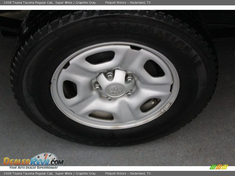 2008 Toyota Tacoma Regular Cab Super White / Graphite Gray Photo #9
