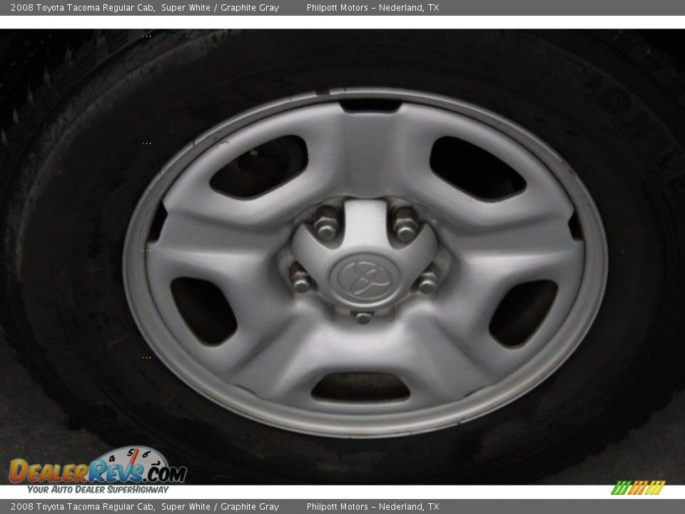 2008 Toyota Tacoma Regular Cab Super White / Graphite Gray Photo #10