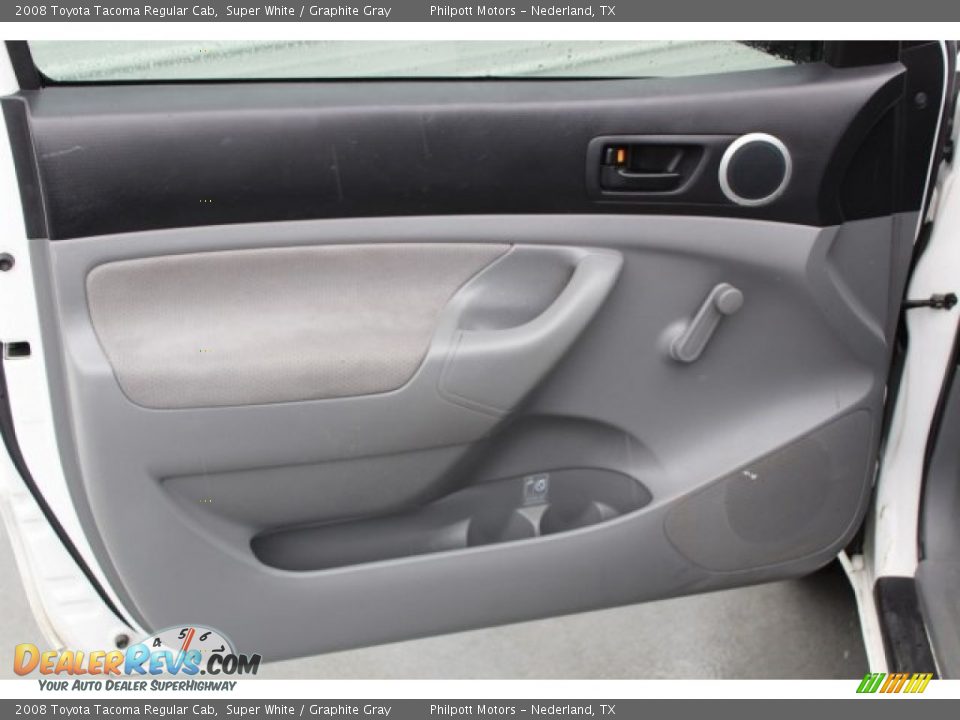 2008 Toyota Tacoma Regular Cab Super White / Graphite Gray Photo #11