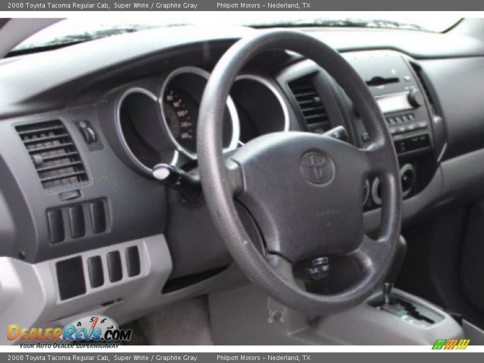 2008 Toyota Tacoma Regular Cab Super White / Graphite Gray Photo #13