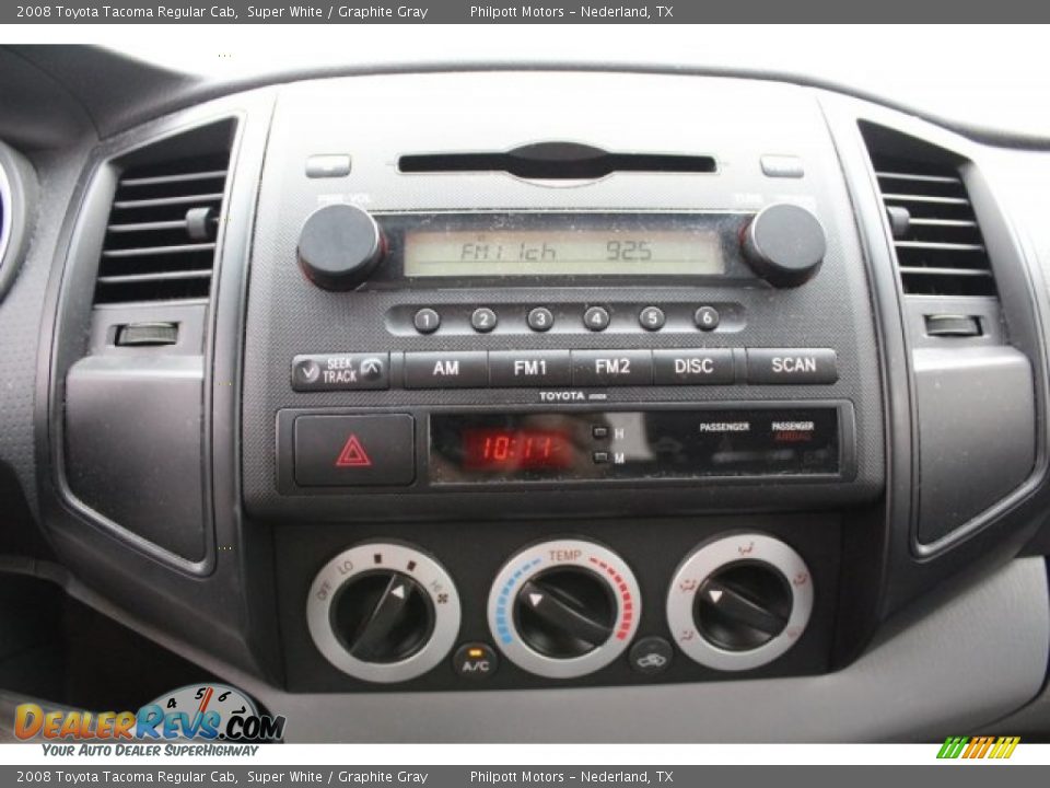 2008 Toyota Tacoma Regular Cab Super White / Graphite Gray Photo #15