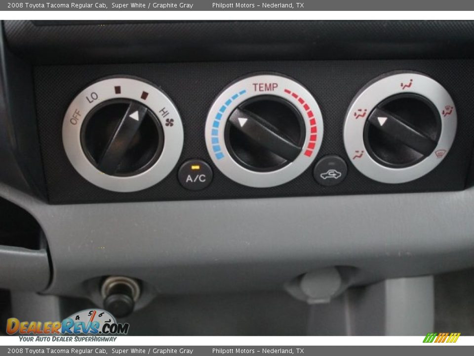2008 Toyota Tacoma Regular Cab Super White / Graphite Gray Photo #16