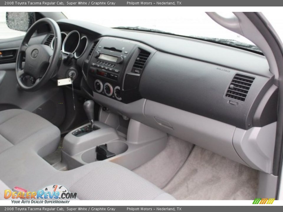 2008 Toyota Tacoma Regular Cab Super White / Graphite Gray Photo #20
