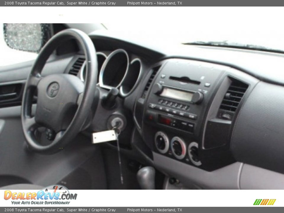 2008 Toyota Tacoma Regular Cab Super White / Graphite Gray Photo #21