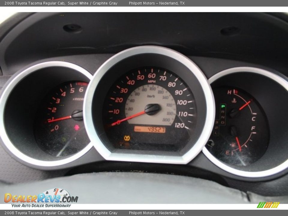 2008 Toyota Tacoma Regular Cab Super White / Graphite Gray Photo #23