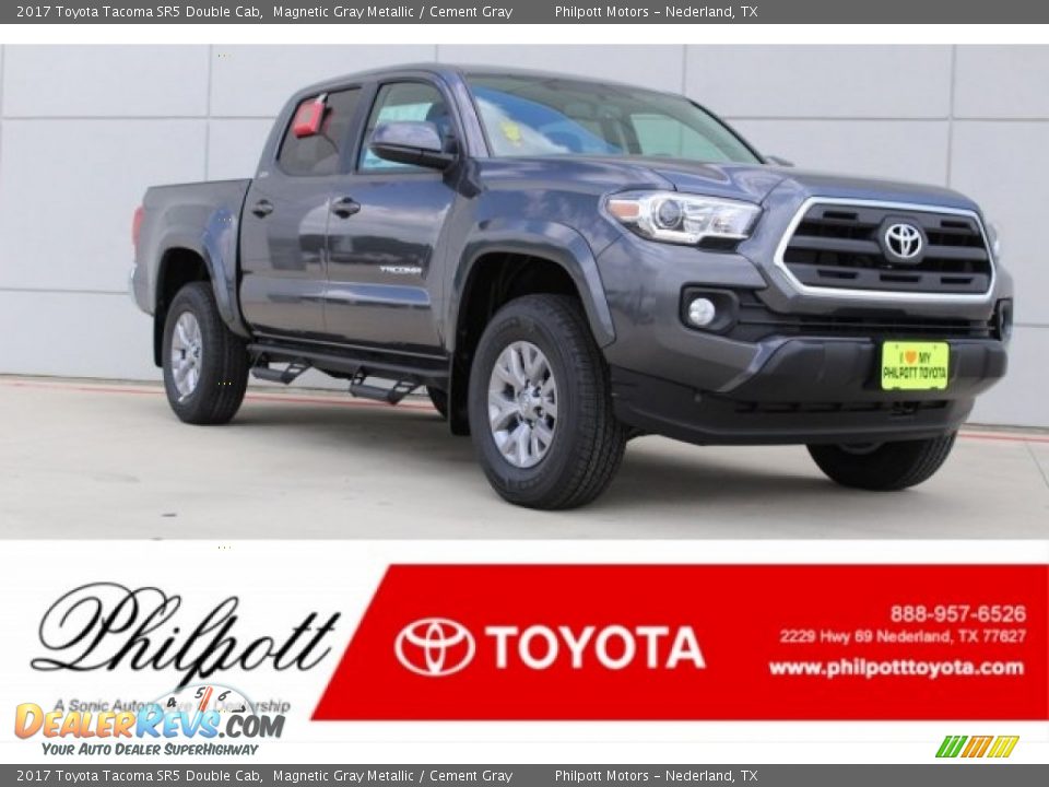 2017 Toyota Tacoma SR5 Double Cab Magnetic Gray Metallic / Cement Gray Photo #1