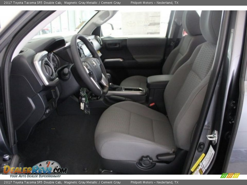2017 Toyota Tacoma SR5 Double Cab Magnetic Gray Metallic / Cement Gray Photo #10