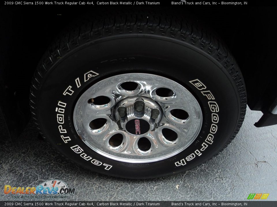 2009 GMC Sierra 1500 Work Truck Regular Cab 4x4 Carbon Black Metallic / Dark Titanium Photo #22