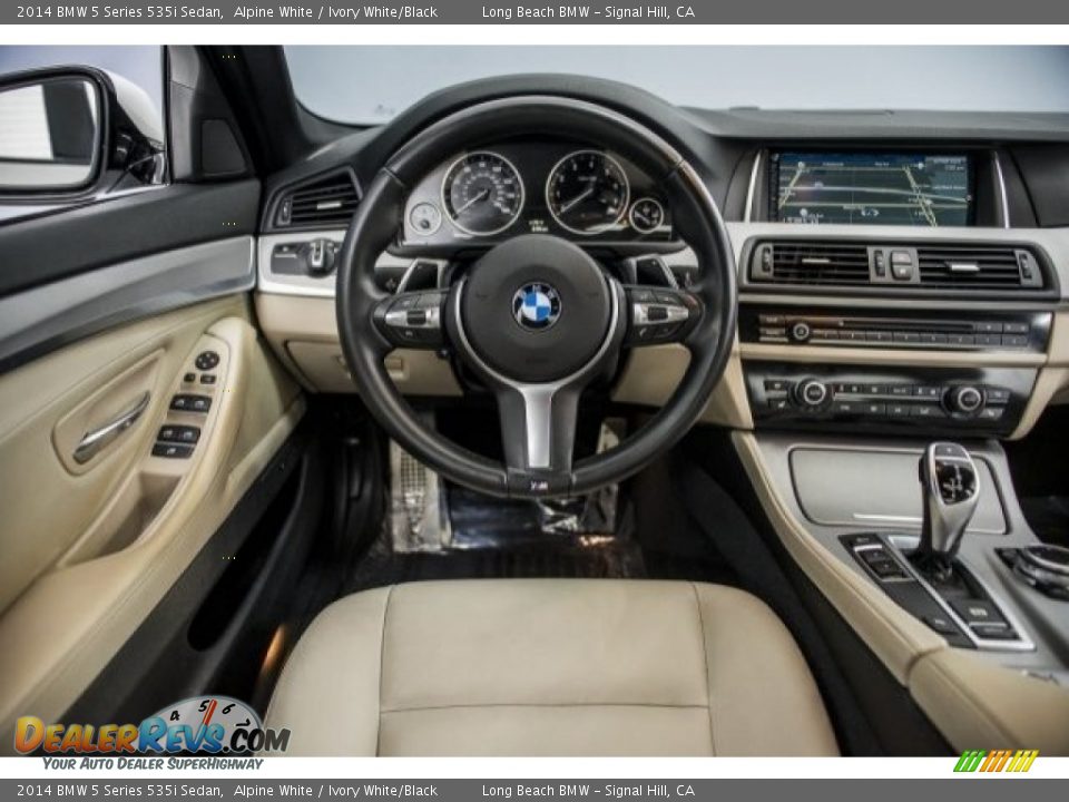 2014 BMW 5 Series 535i Sedan Alpine White / Ivory White/Black Photo #4