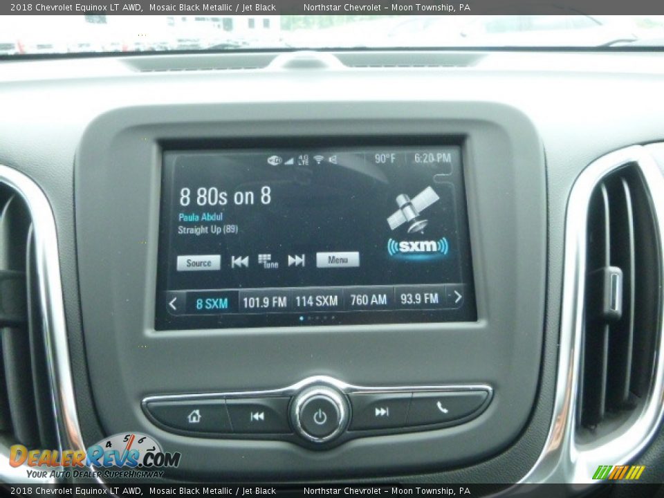 2018 Chevrolet Equinox LT AWD Mosaic Black Metallic / Jet Black Photo #17