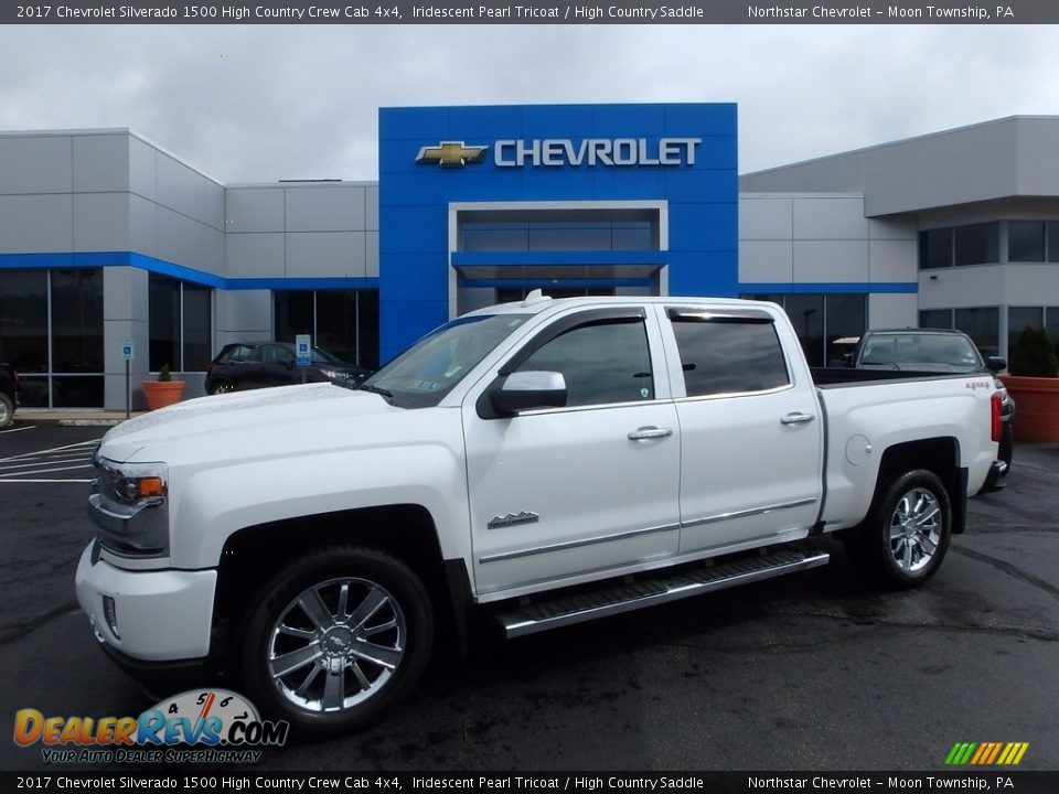 2017 Chevrolet Silverado 1500 High Country Crew Cab 4x4 Iridescent Pearl Tricoat / High Country Saddle Photo #1