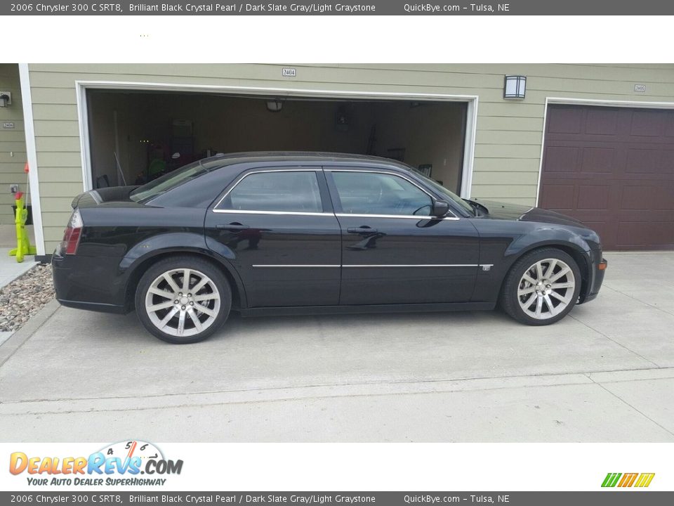 2006 Chrysler 300 C SRT8 Brilliant Black Crystal Pearl / Dark Slate Gray/Light Graystone Photo #2