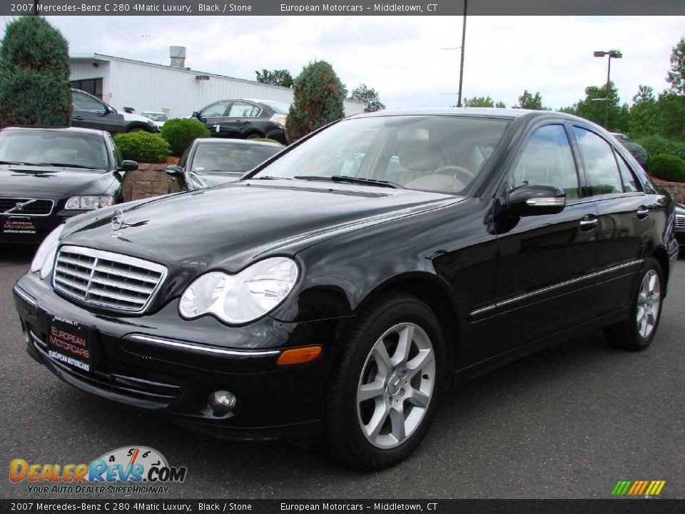 2007 Mercedes-Benz C 280 4Matic Luxury Black / Stone Photo #1