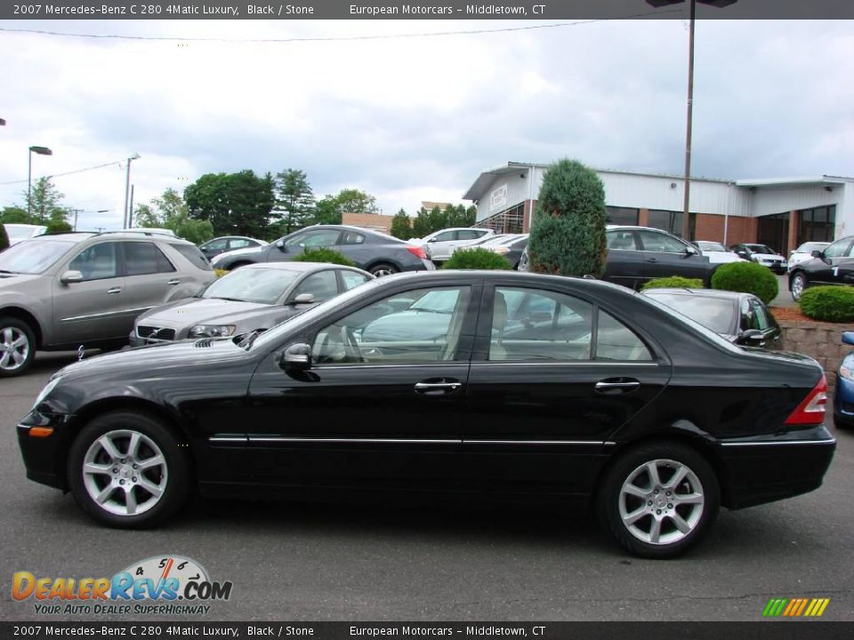 2007 Mercedes-Benz C 280 4Matic Luxury Black / Stone Photo #2