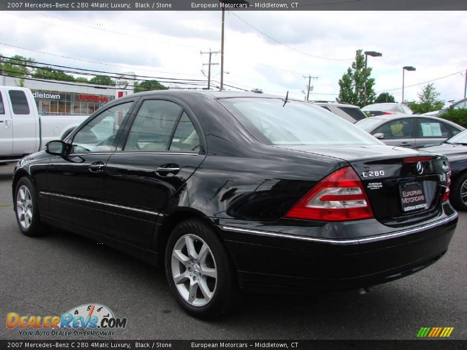 2007 Mercedes-Benz C 280 4Matic Luxury Black / Stone Photo #3