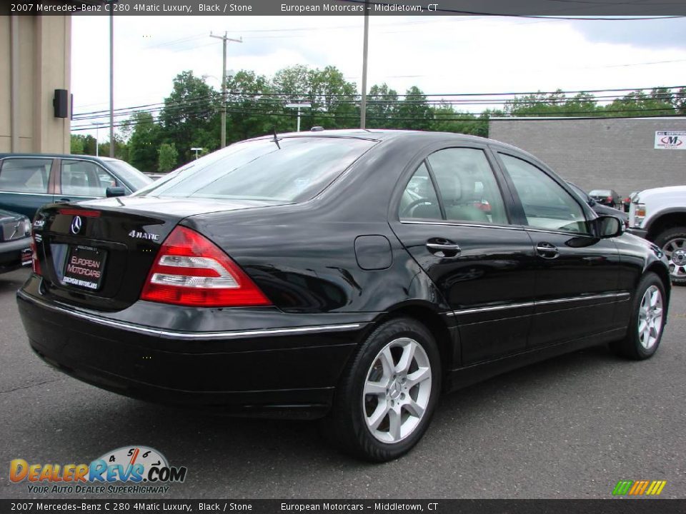 2007 Mercedes-Benz C 280 4Matic Luxury Black / Stone Photo #4