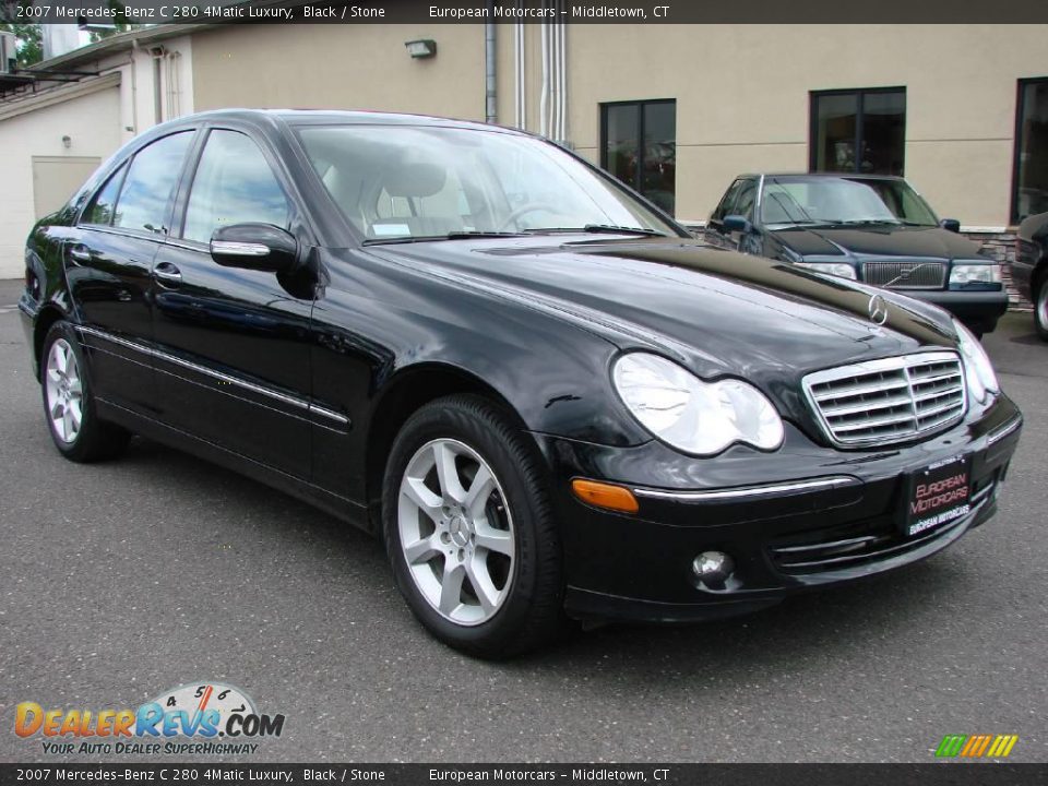 2007 Mercedes-Benz C 280 4Matic Luxury Black / Stone Photo #6