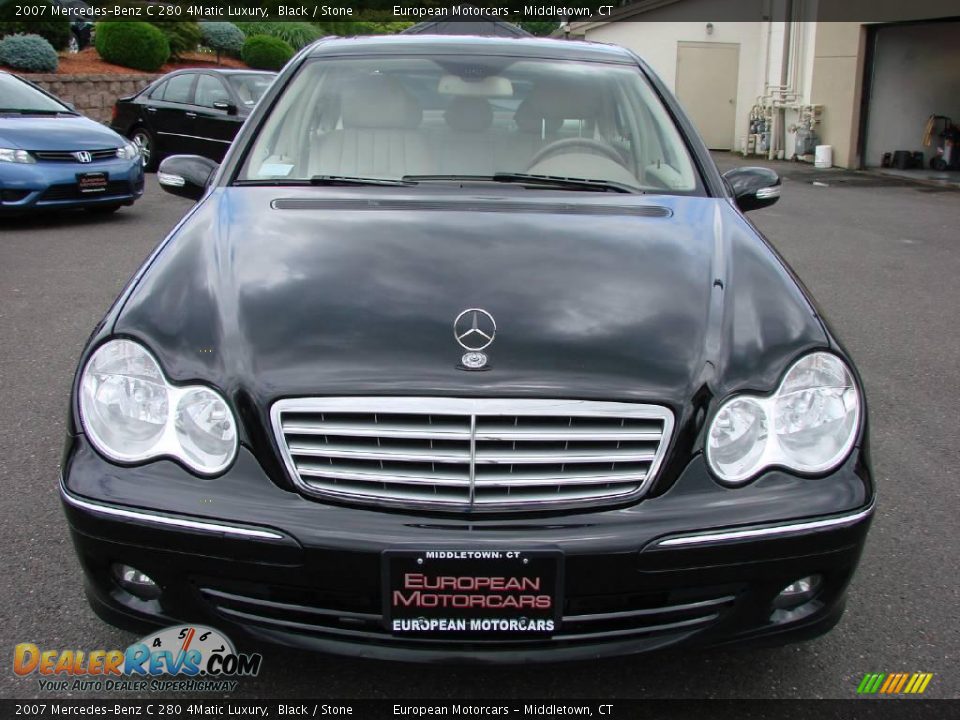 2007 Mercedes-Benz C 280 4Matic Luxury Black / Stone Photo #7