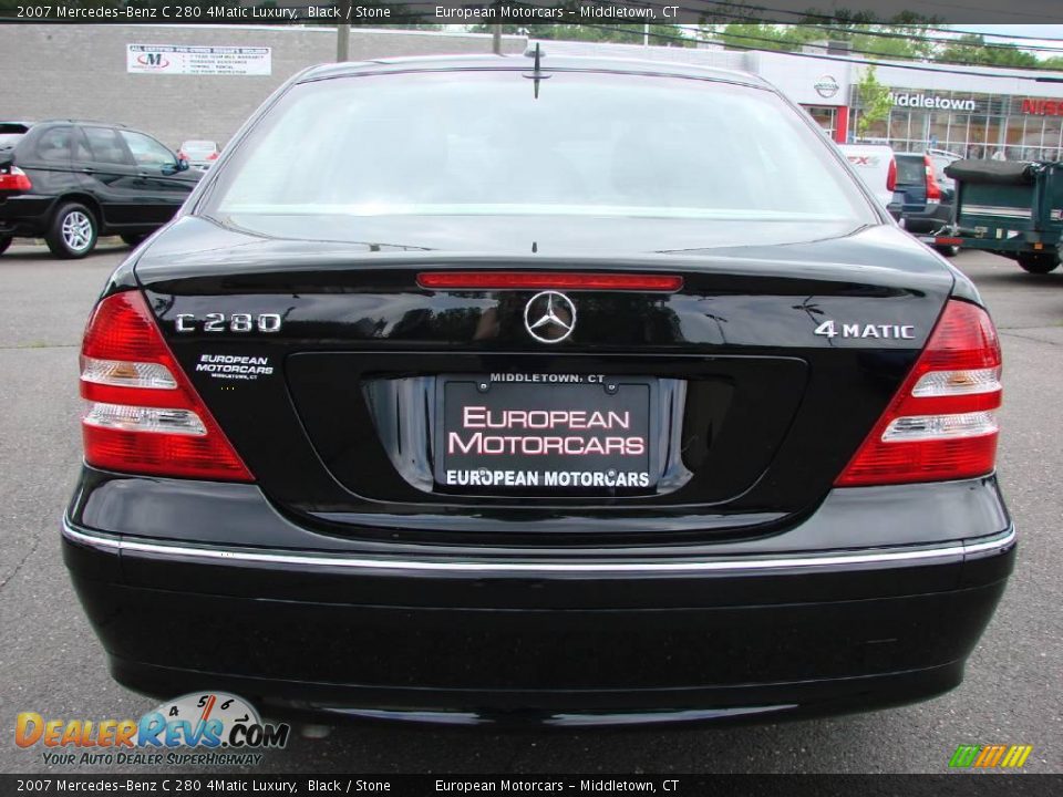 2007 Mercedes-Benz C 280 4Matic Luxury Black / Stone Photo #8