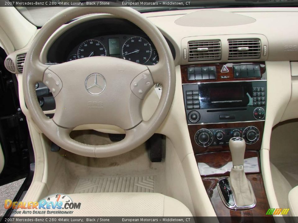 2007 Mercedes-Benz C 280 4Matic Luxury Black / Stone Photo #9