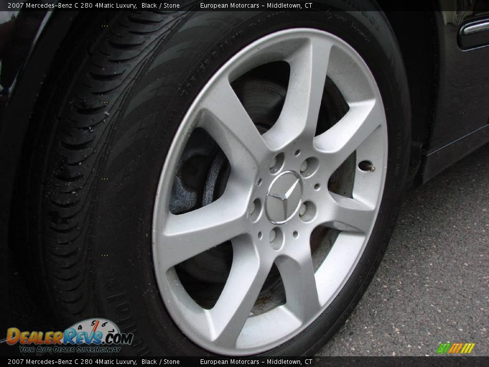 2007 Mercedes-Benz C 280 4Matic Luxury Black / Stone Photo #13
