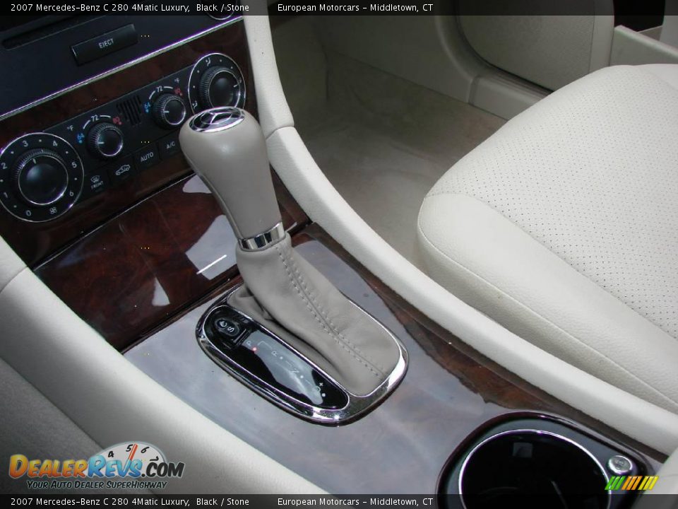 2007 Mercedes-Benz C 280 4Matic Luxury Black / Stone Photo #16
