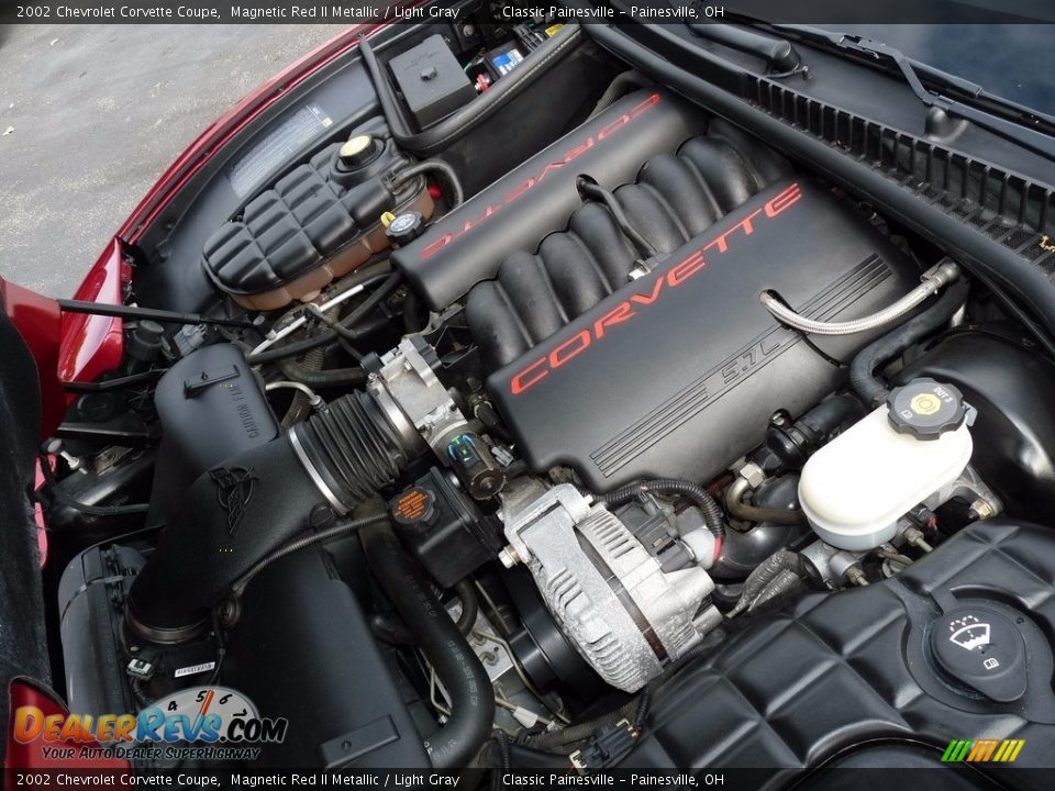 2002 Chevrolet Corvette Coupe Magnetic Red II Metallic / Light Gray Photo #6