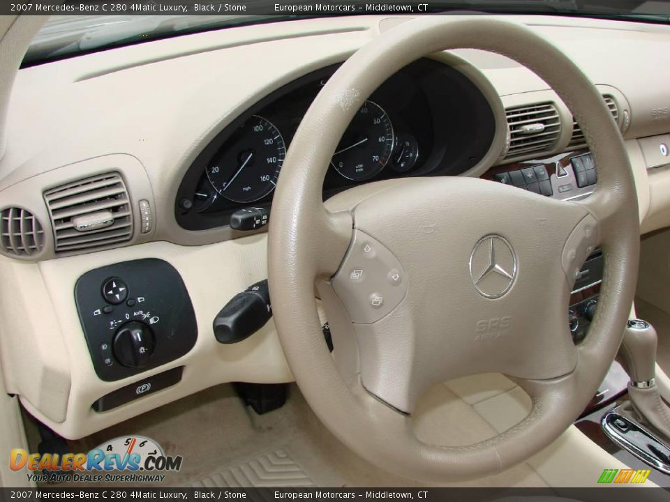2007 Mercedes-Benz C 280 4Matic Luxury Black / Stone Photo #18