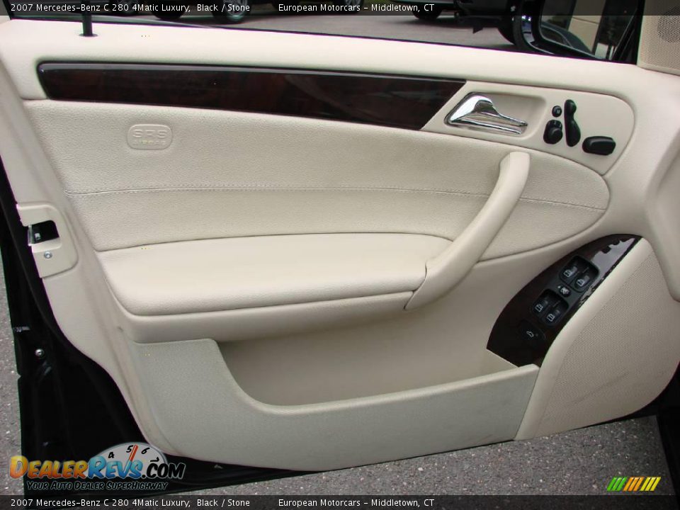 2007 Mercedes-Benz C 280 4Matic Luxury Black / Stone Photo #19
