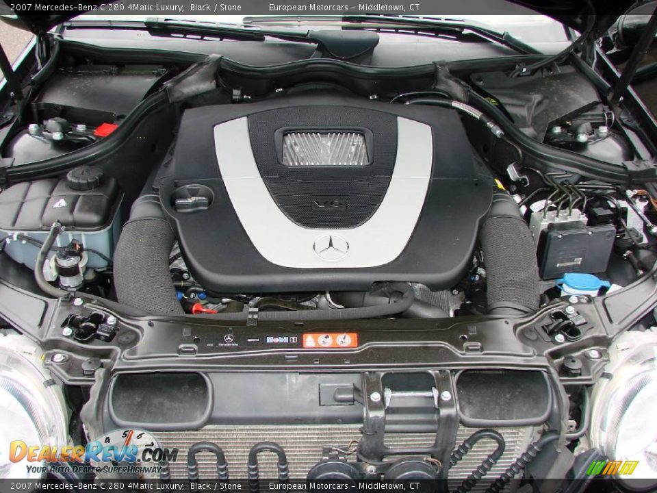 2007 Mercedes-Benz C 280 4Matic Luxury Black / Stone Photo #20