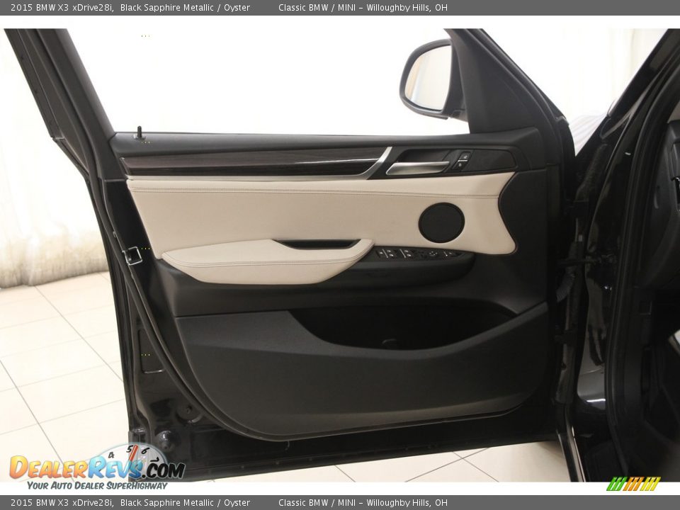 2015 BMW X3 xDrive28i Black Sapphire Metallic / Oyster Photo #4