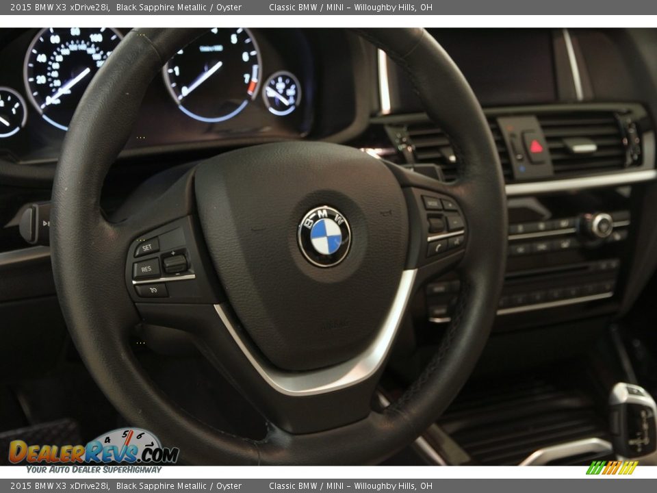 2015 BMW X3 xDrive28i Black Sapphire Metallic / Oyster Photo #6