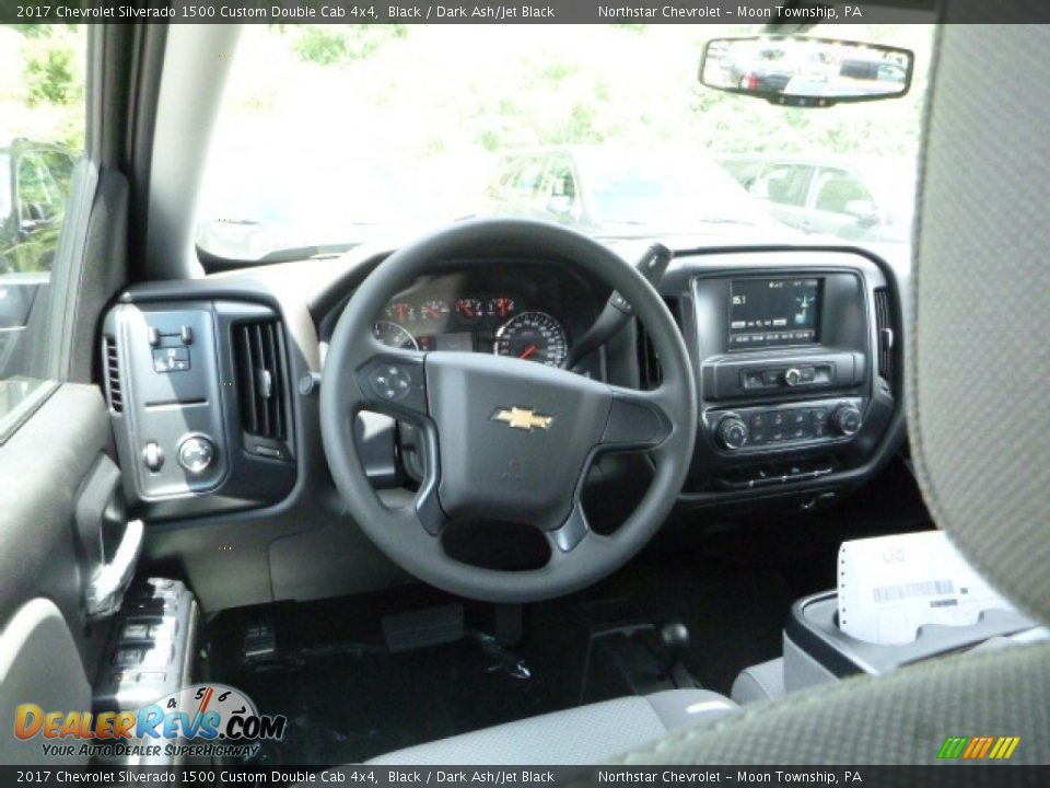 2017 Chevrolet Silverado 1500 Custom Double Cab 4x4 Black / Dark Ash/Jet Black Photo #15