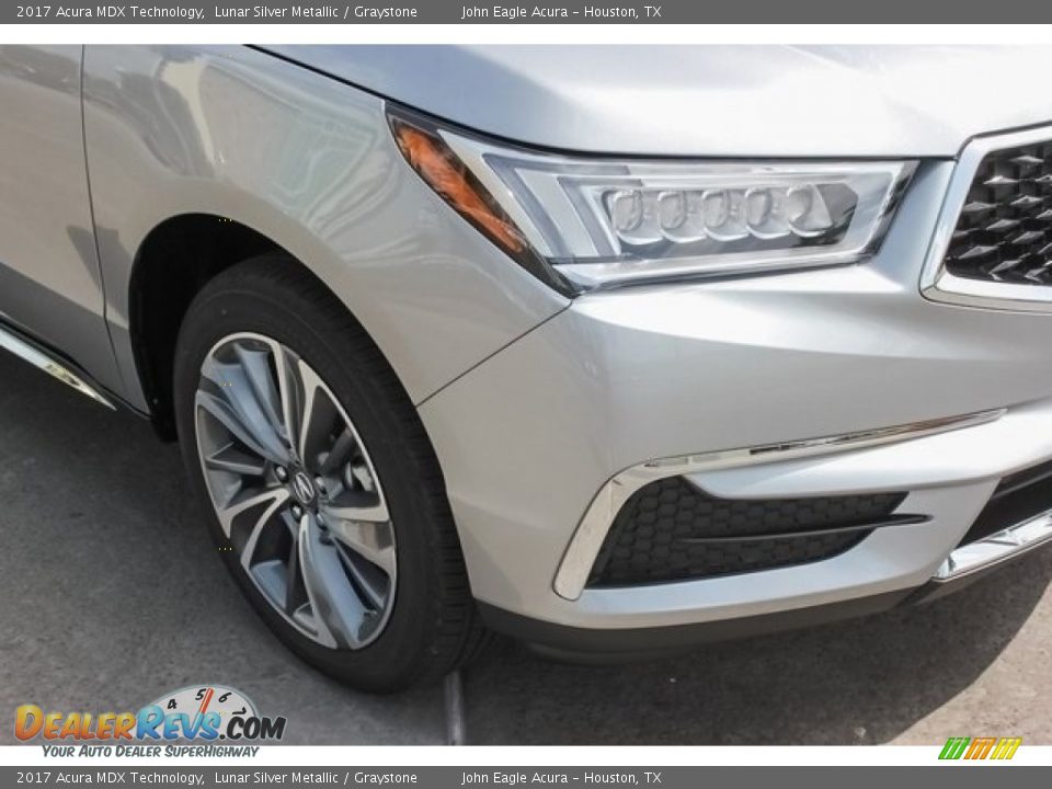 2017 Acura MDX Technology Lunar Silver Metallic / Graystone Photo #10