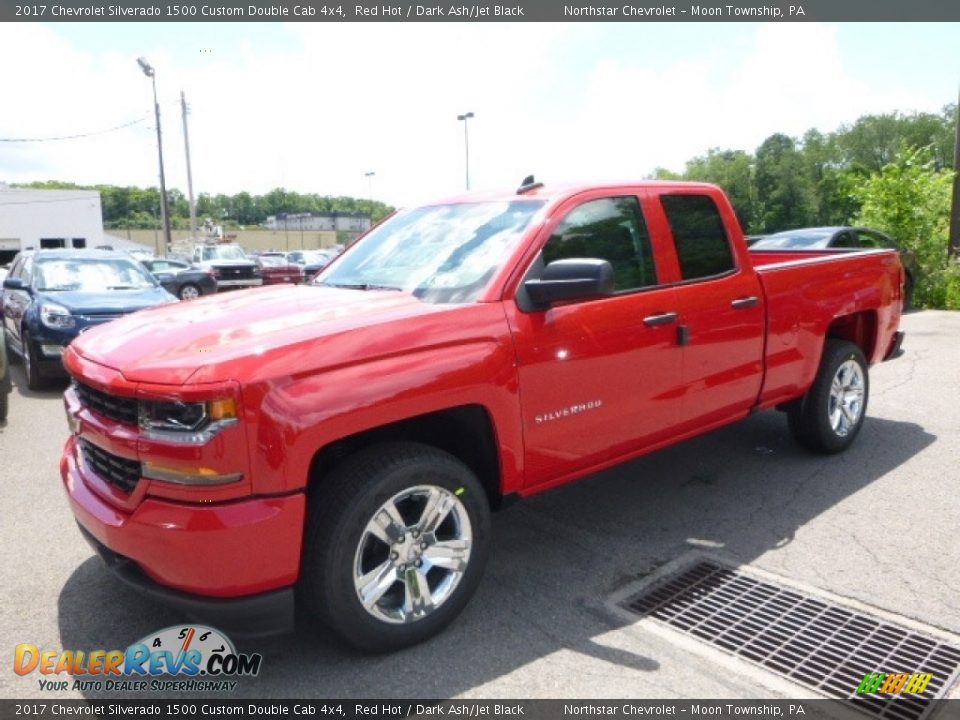 2017 Chevrolet Silverado 1500 Custom Double Cab 4x4 Red Hot / Dark Ash/Jet Black Photo #1