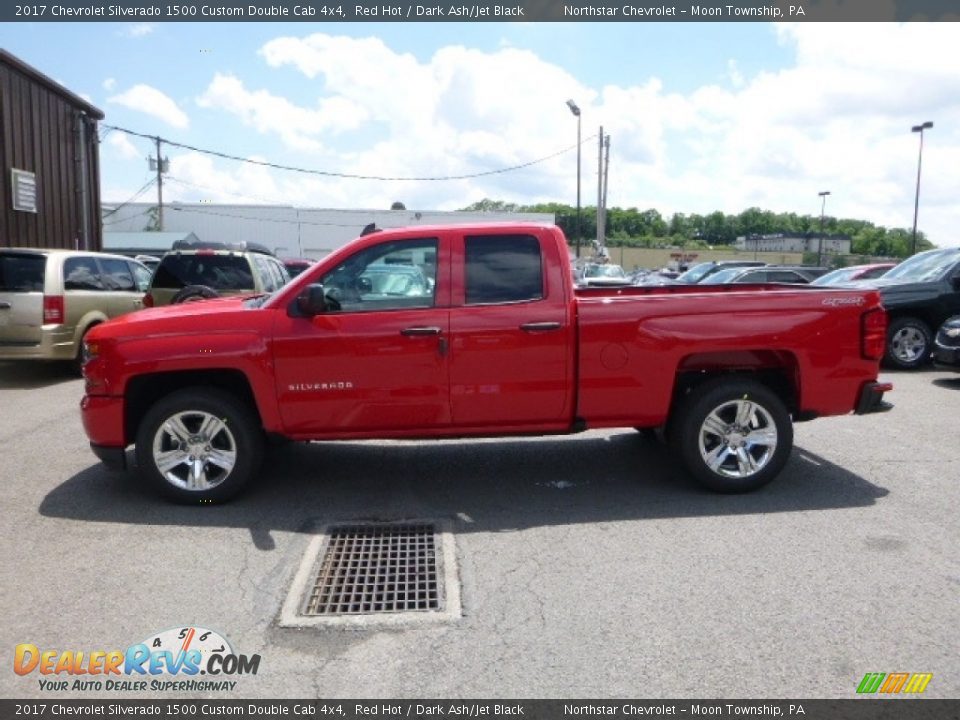 2017 Chevrolet Silverado 1500 Custom Double Cab 4x4 Red Hot / Dark Ash/Jet Black Photo #2